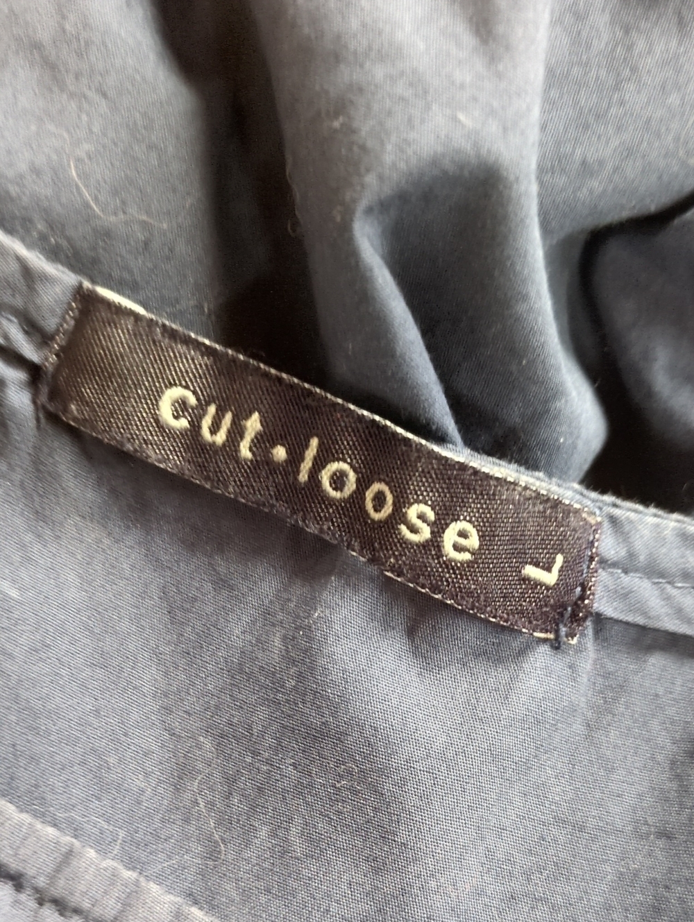Cut Loose Blue Shift Organic Cotton Shift Dress Size Large - Picture 6 of 9